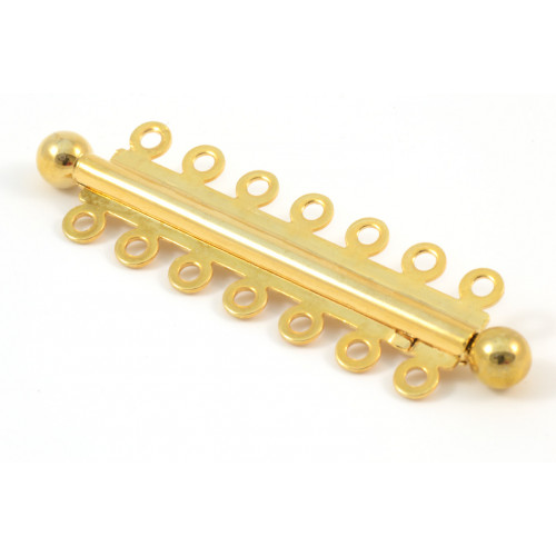 7 ROWS SLIDING GOLD PLATED CLASP 
